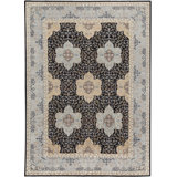 Hand-Knotted High-Quality Black and Gray Area Rug