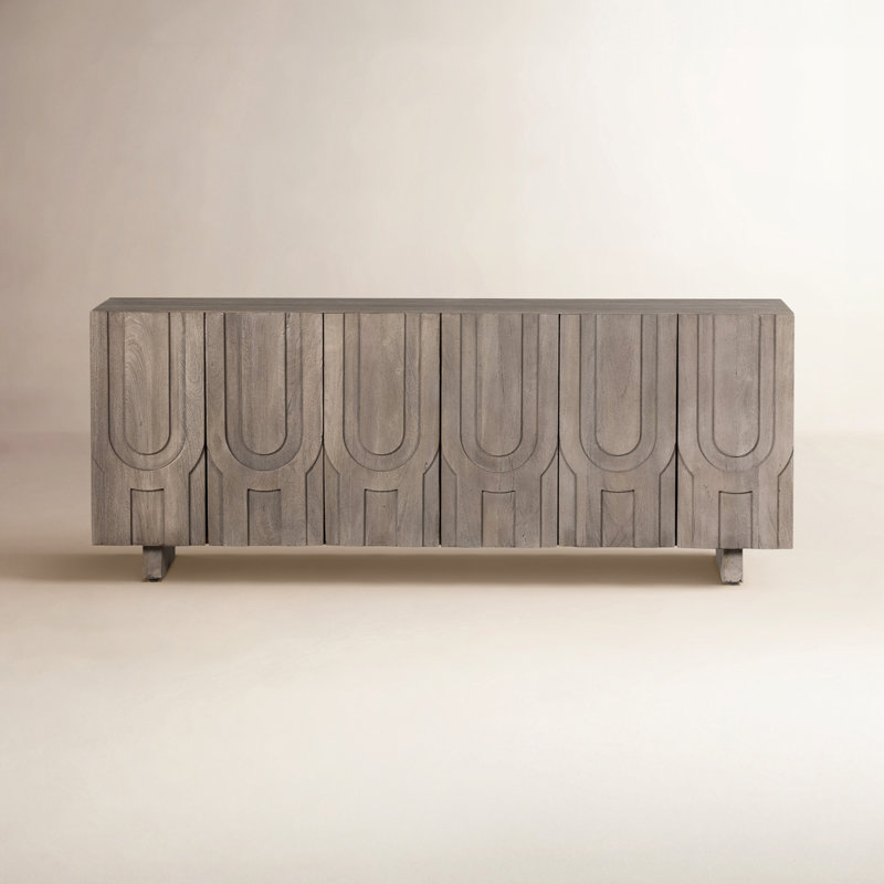 Rivka Media Console, Aged Gray