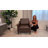 Wide Upholstered Accent Chair Faux Leather Armchair-1138251144