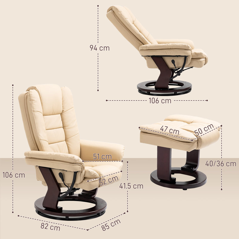 85cm Wide Swivel Standard Recliner
