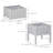 2-Piece Raised Garden Bed Planter Raised Bed with Self-Watering Design and Drainage Holes for Flowers, Gray-298810101-298810088