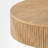 Sharna Pedestal Round Coffee Table, Handcrafted Solid Wood Fluted Design-664250116-667217079