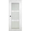 Porte pré-suspendue simple en bois manufacturé et vitré Avon 3 Lite DIY-FRIENDLY-93217034-92663443-92663442
