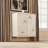 Bahtie Farmhouse Distressed Boho 2 Door Embossed Storage Cabinet With Ring Motif-925146658