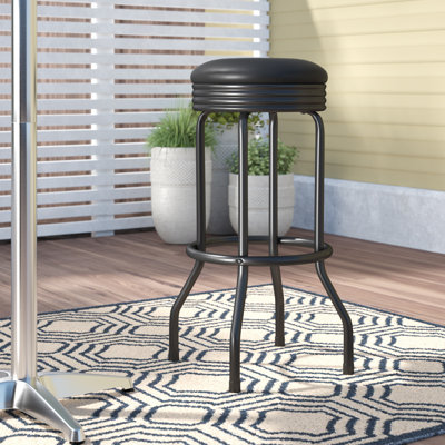 Patio Bar Stool with Cushion by Symple Stuff