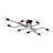 Helsinki 8-Light 45" Black Sputnik Linear Semi Flush Mount