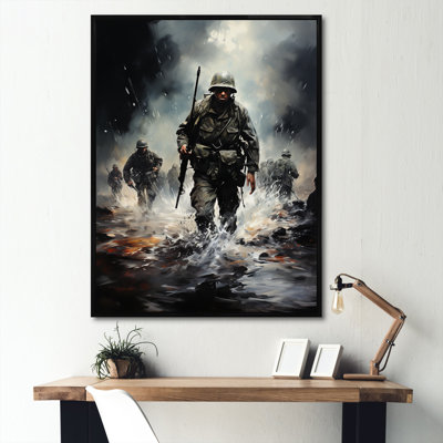 Army D Day Invasion I - Military Wall Art