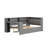 Daybed With Shelves, Trundle, Charging Station, Led, Desk And Upholstered Headboard-1260604470-1259431327