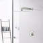 Robinet de douche mural en nickel brossé - Laiton, valve incluse avec paillettes
