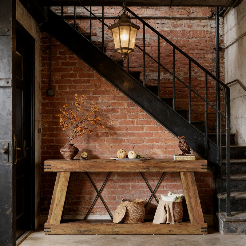 Two-Tier Side Table,Unique Entryway Table,Functional Console Table