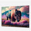 Buffalo avec paysage - verre acrylique Buffalo / Bison-727451139