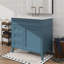 Meuble-lavabo de 36 pouces avec lavabo sur le dessus, armoire de rangement moderne, 2 tiroirs et un tiroir basculant-546526774