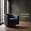 Chaise pivotante en chenille bleue Miramar-766569620