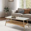 Table basse Parker avec tablette de rangement Mid-Century, naturel-743052003