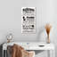 «Bathroom Humor Quotes Quick Bathroom Rules on Canvas», reproduction de 3 pièces-110841879