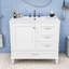 Meuble-lavabo de salle de bain avec portes à fermeture en douceur, cuve à débordement et rangement polyvalent-770757528