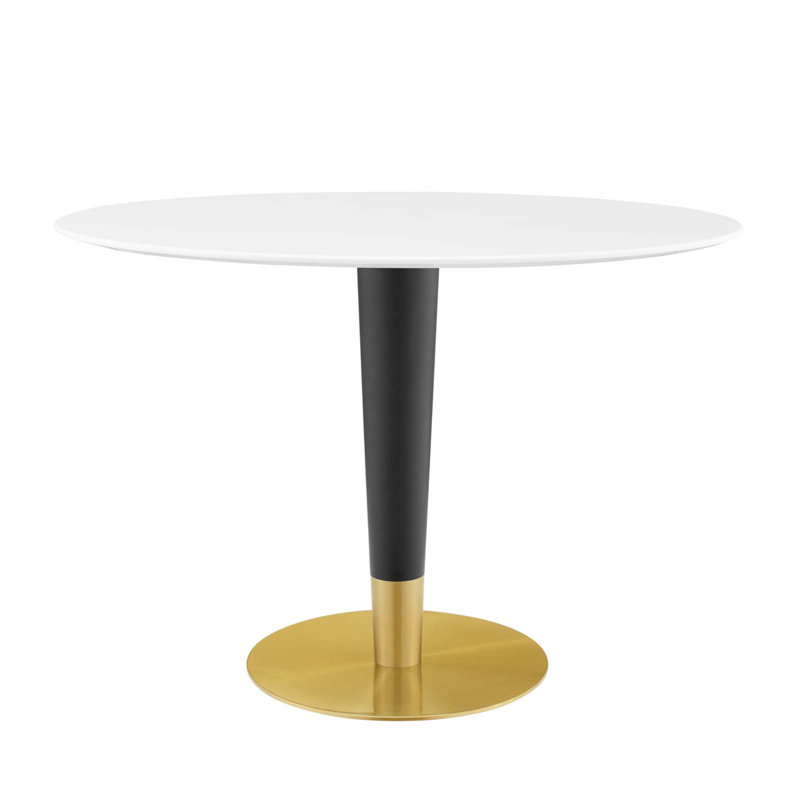 Table de salle à manger Zinque, 29.5", Blanc, L 27,5 po x L 42 po