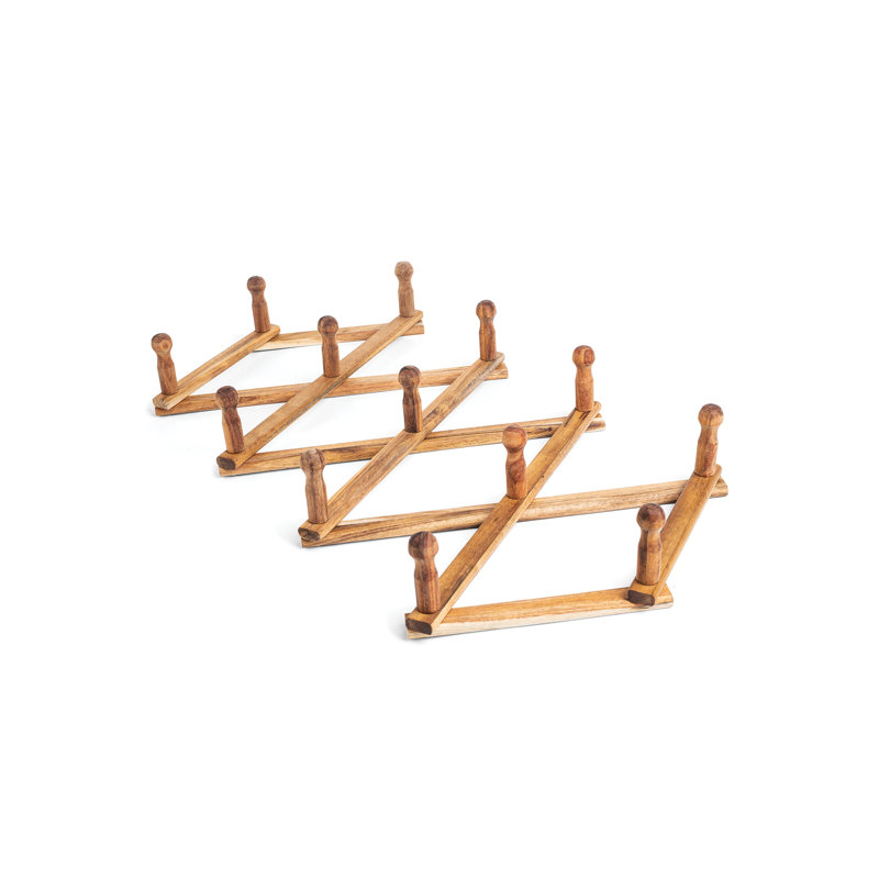 Solid Wood 13 - Hook Wall Mounted Coat Rack