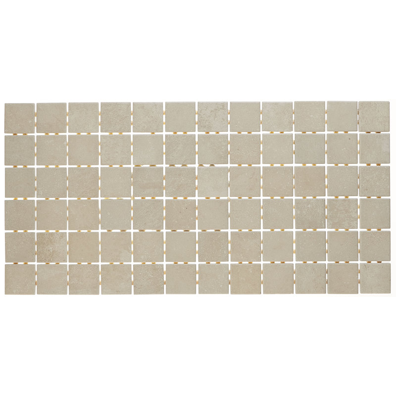 Fairfield 2" x 2" Ceramic Mosaic Tile, Cream
