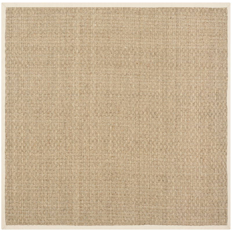 Delapena Natural Fiber Seagrass Rug, Square 213 cm, Natural/Beige