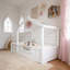 Lit double pleine grandeur avec garde-corps et toit, lit pour enfant avec petit plateau intégré et panneau d'installation libre-1219833885-1220211318