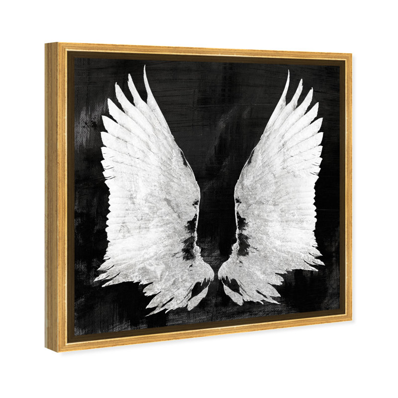 " My Night Wings " Painting Print, 40" H x 40" W x 2" D, Gold
