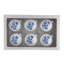 Delft Glass 6 Piece Ball Ornament Set