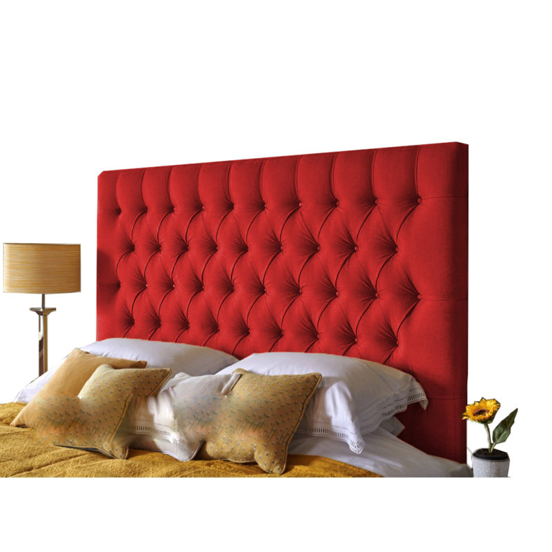 Nicholle Upholstered Headboard, Red, Double (4'6)