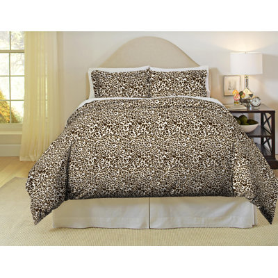 Pointehaven 180 GSM 100% Soft Cotton Super Heavy Weight Flannel Printed Oversized Duvet Set