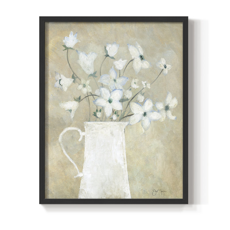 Delicate Bouquet II, reproduction encadrée - bois massif, H 30 po x l 24 po, Noir, noir, noir, noir