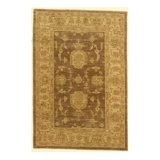 Hand Knotted Oriental Area Rug in Brown