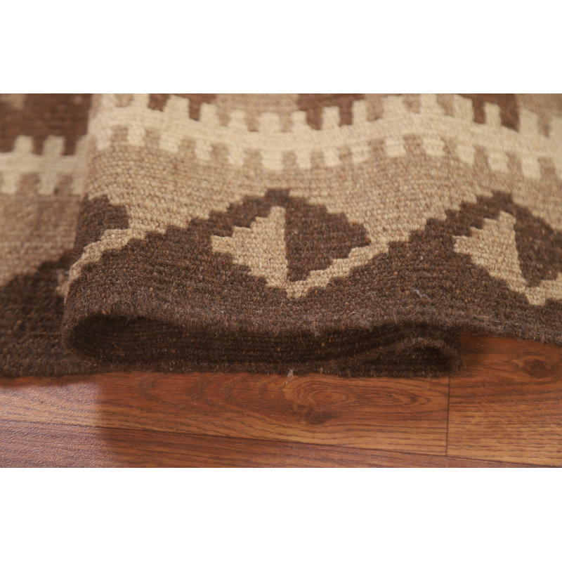 Tapis de marche réversible en laine Kilim 3 x 7