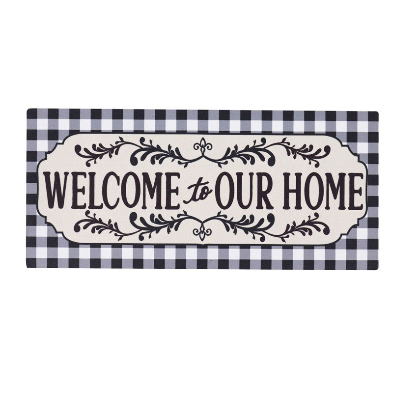 Classic  Home Sassafras Switch 22 in. x 10 in. Non-Slip Indoor / Outdoor Door Mat