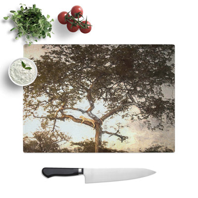 Glass Leopard Siesta Chopping Board