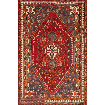 Tapis traditionnel rouge / beige / noir