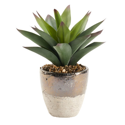 11'' Faux Aloe Plant in Ceramic Planter