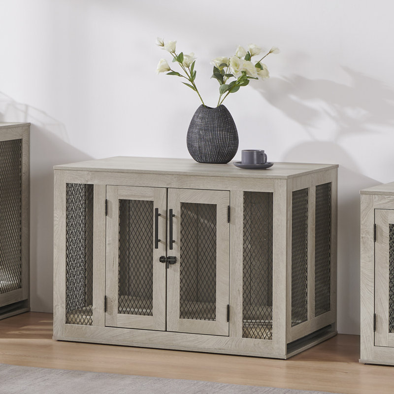 Gendron Manufactured Wood Furniture Style Crate with 2 Doors, Medium (26.2" H x 23.7" W x 37" D), No