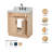 Tidworth 30'' Solid Wood Single Bathroom Vanity with 1.5'' Carrara Marble Top-1291830944-1300471834
