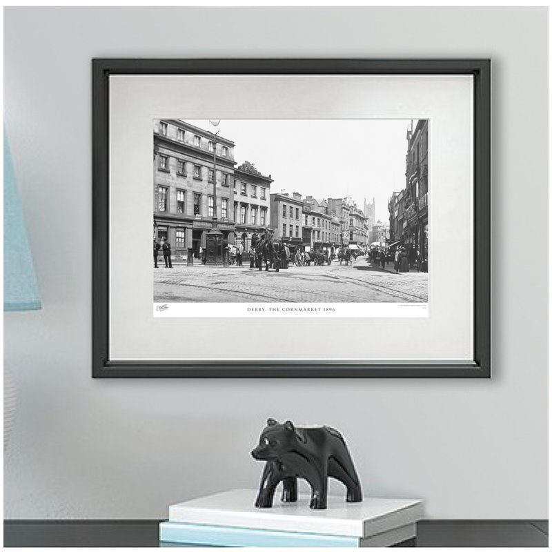 Derby, The Cornmarket 1896 - Single Picture Frame Print, 45cm H x 60cm W x 2.3cm D