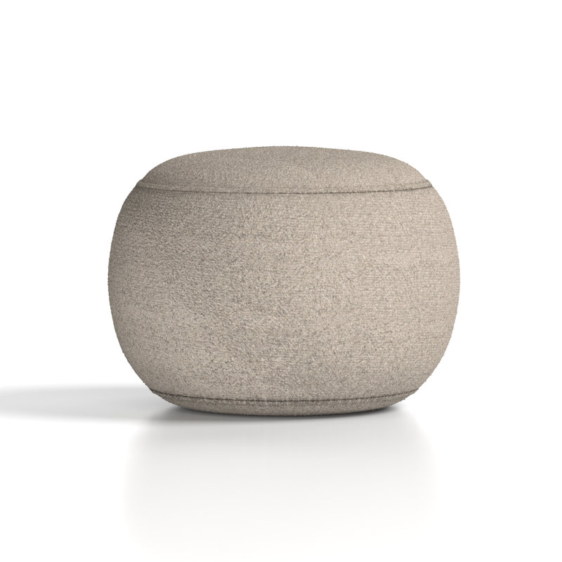 Pertef 60cm Wide Oval Solid Colour Pouffe Ottoman
