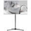 Support de télévision sur pied moderne pour téléviseurs de 32 à 65 pouces, gestion des câbles dissimulée, hauteur réglable, inclinaison et rotation, argenté, lot de 1