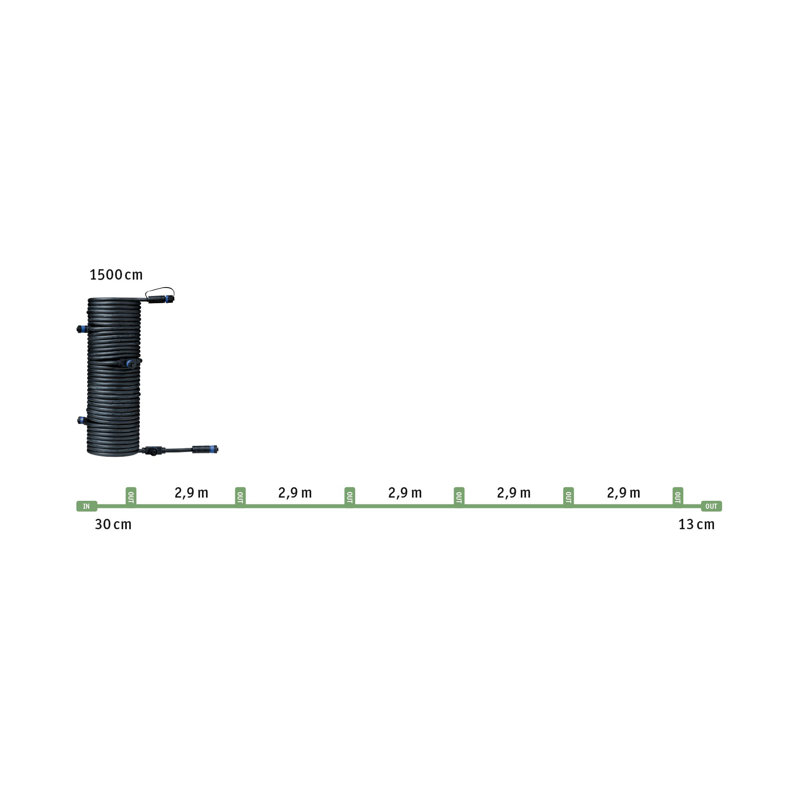 Outdoor Plug & Shine Cord or Cable, 15m, 7