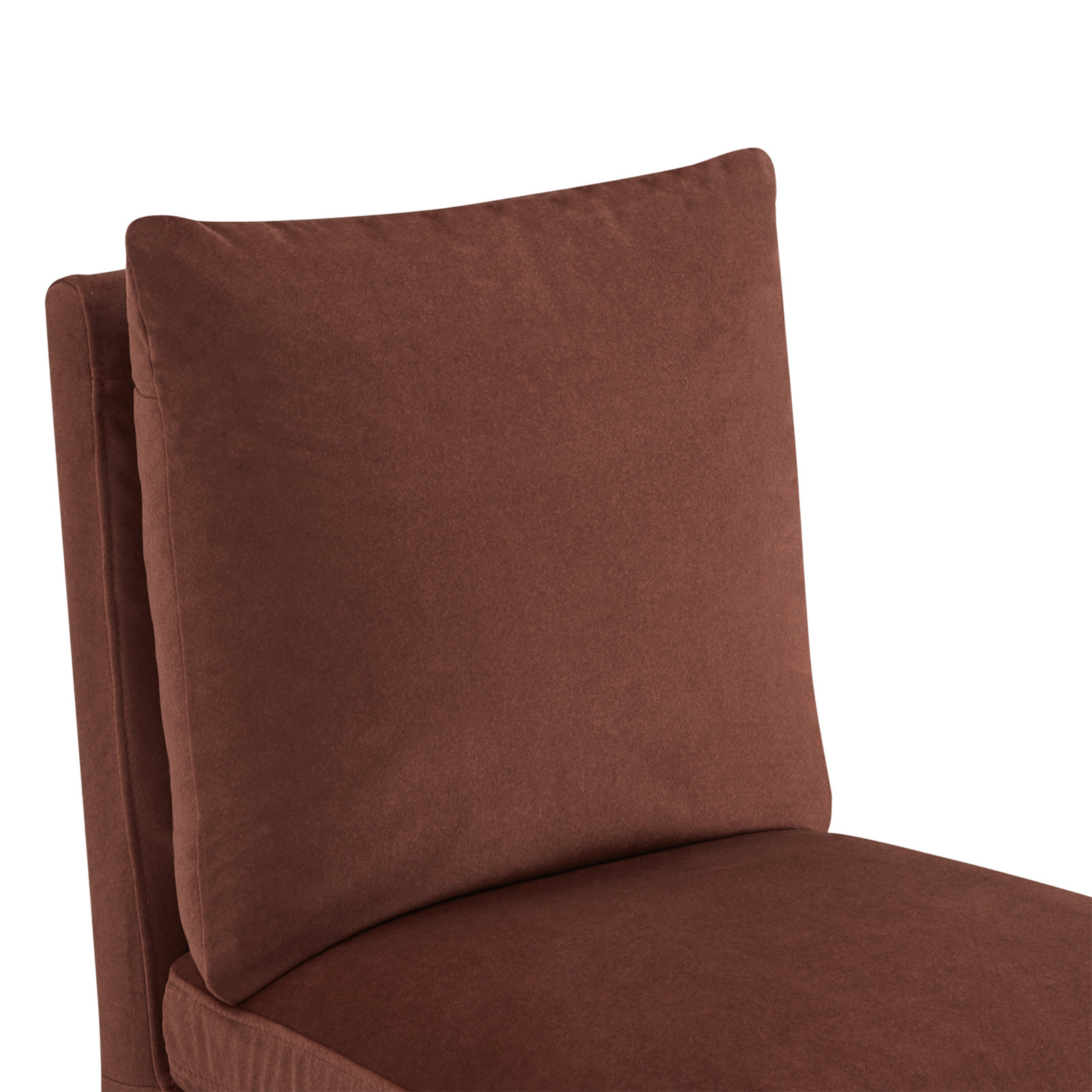Alayaa Upholstered Side Chair, Brick Polyester