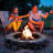 Fire Pit Ring w/ BBQ Fire Ring Outer Steel DIY Campfire Firepit-1563403905