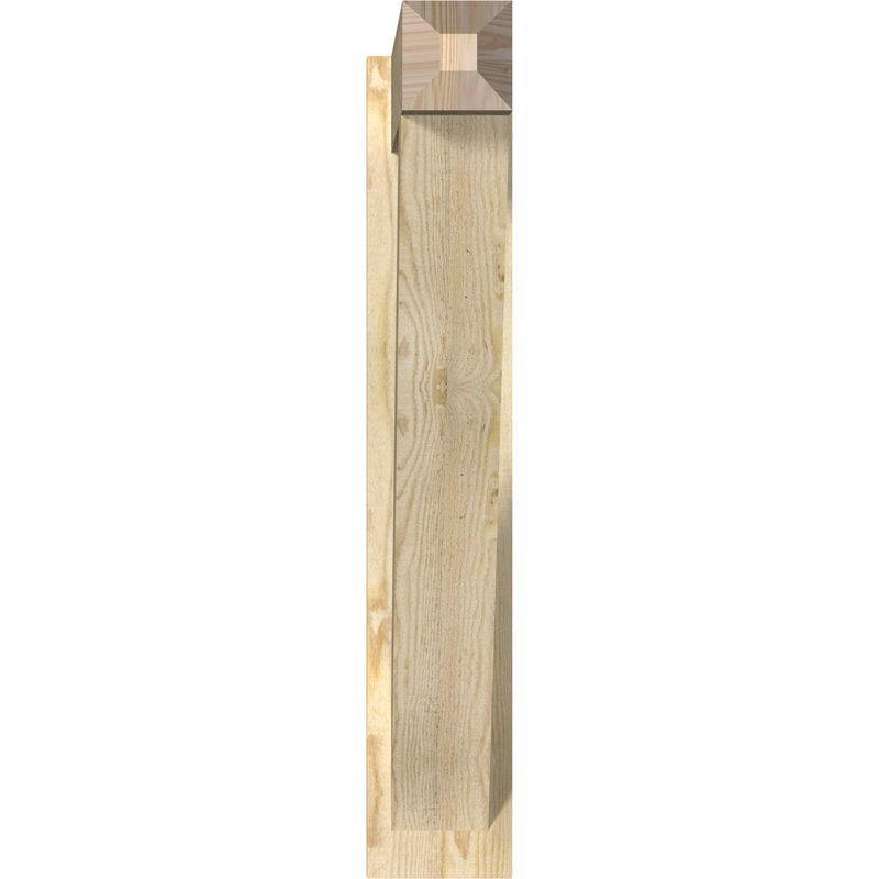 Artisan traditionnel en bois rustique, Sapin Douglas de 6 po (sciage brut), P 28 po x H 34 po
