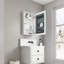 Boîte de rangement pour miroir de salle de bain 20 po x 30 po, blanche, porte en bois, murale, encastrée ou en surface, support de rangement pour médicaments Heartburn, blanc, 20 po x 30 po, bois d'ingénierie, apprêt-462778862