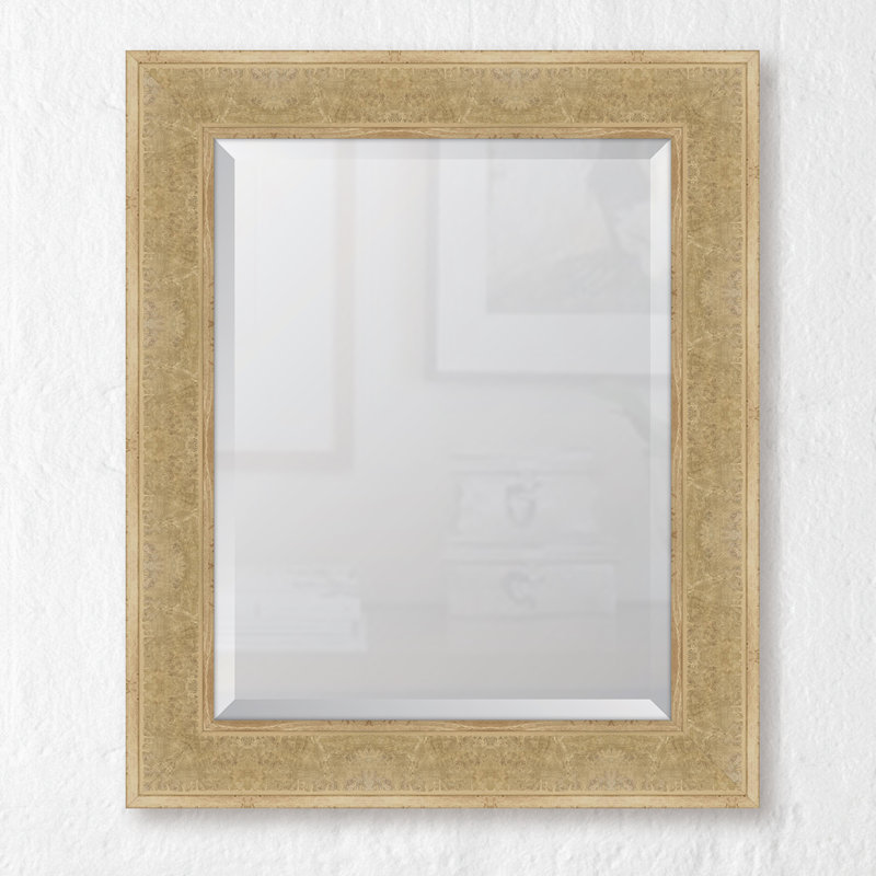 Miroir mural en écorce d’écorce ivoire Montecito, H 37 po x l 31 po