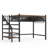 Full Size Loft Bed with Storage Stairs, Metal Loft Beds Frame with Storage Shelves and bookshelf, Loft Bed for Bedroom, Guest, Dorms, Black-392283624