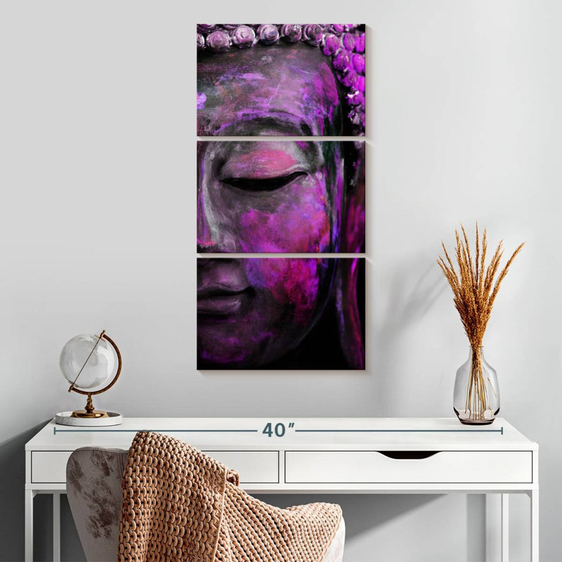 Visage de Bouddha, H 32 po x l 15 po
