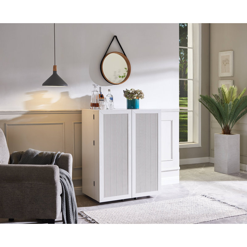 Armoire de bar 31,5 po Yessine, Blanc